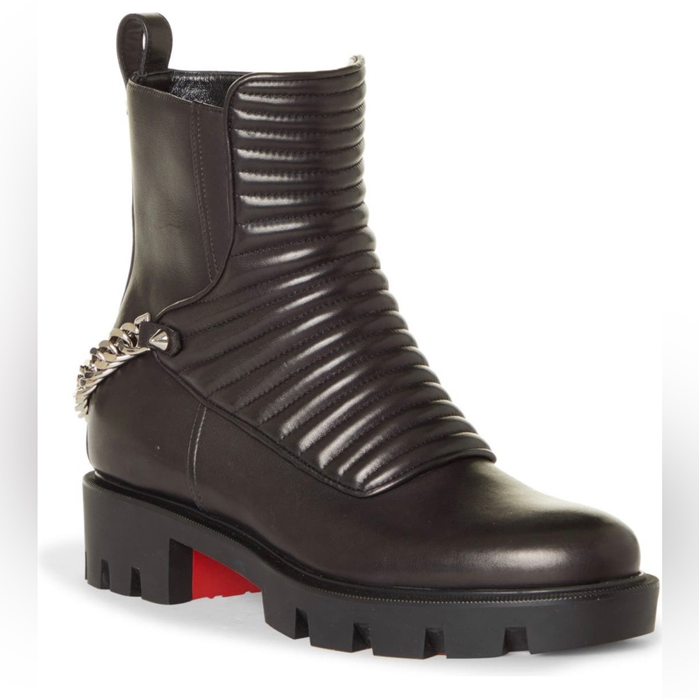 CHRISTIAN LOUBOUTIN Maddic Max leather combat boot
